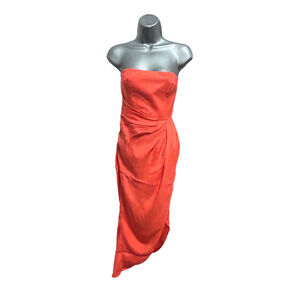 NWT Gauge81 Lica 100% Silk Midi Dress in Coral Size medium retails $470